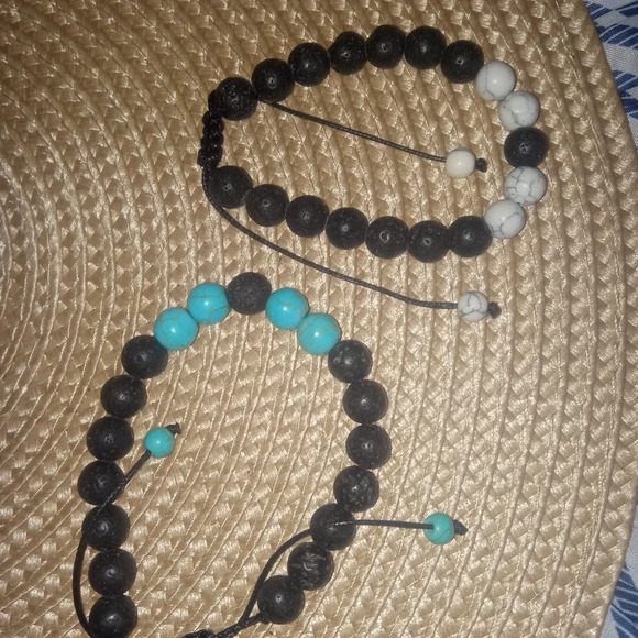 Lava‎ stone adjustable bracelets - Picture 2 of 3